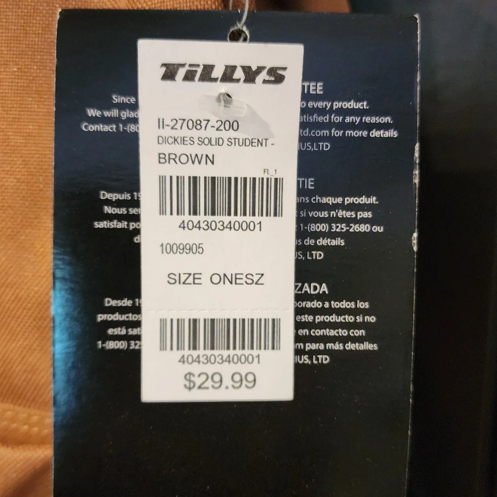 NWT Tillys Dickies Tan Backpack, Durable Canvas Design - Picture 5 of 6